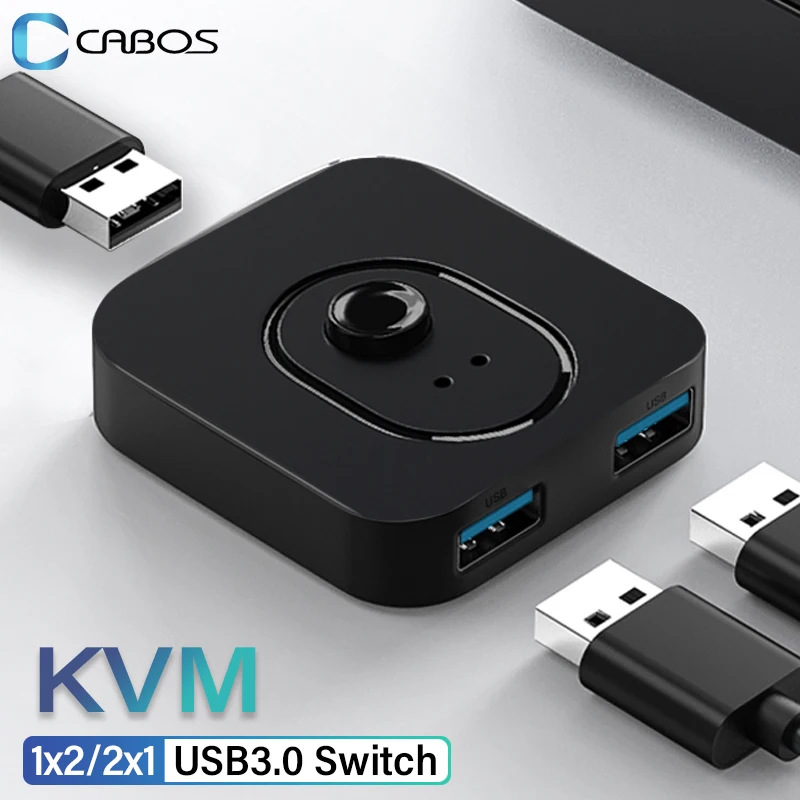 Переключатель USB 3,0 квм, одинаковый Переключатель 1x 2/2x1, USB, переключатель для ноутбука, компьютера, принтера, клавиатуры, мыши