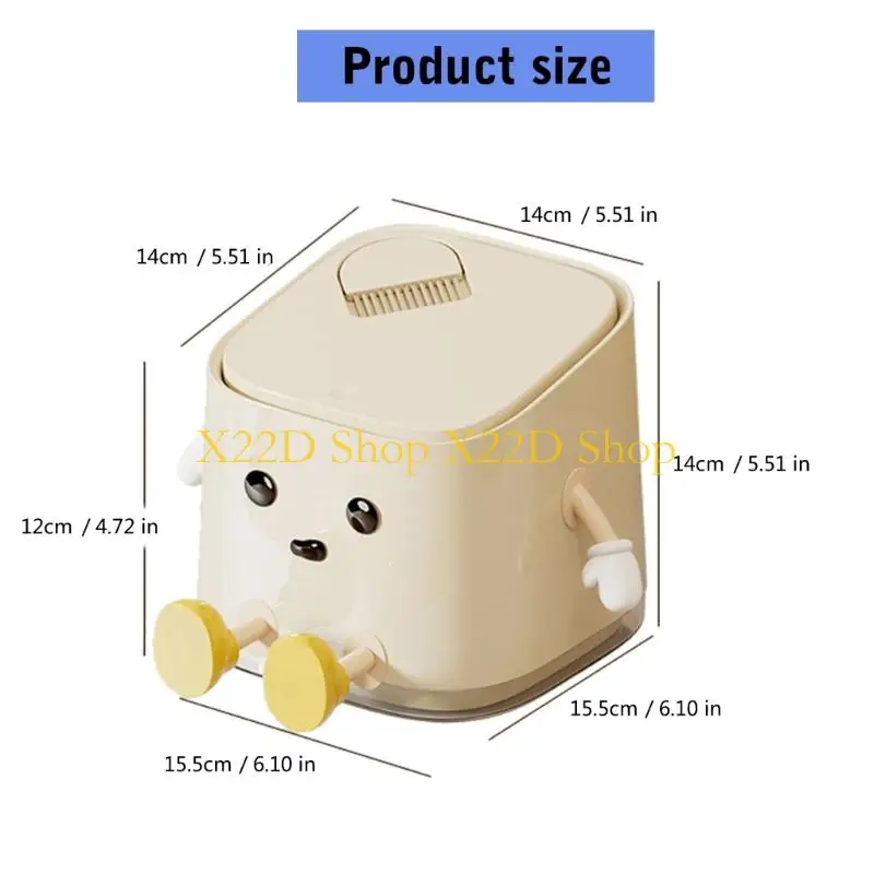 X22D Mini Desktop Crash с нажатием открытого крема для крышки для офисного стола или тщеславия (art.: 3920cda50b87a) - 3920cda50b87a