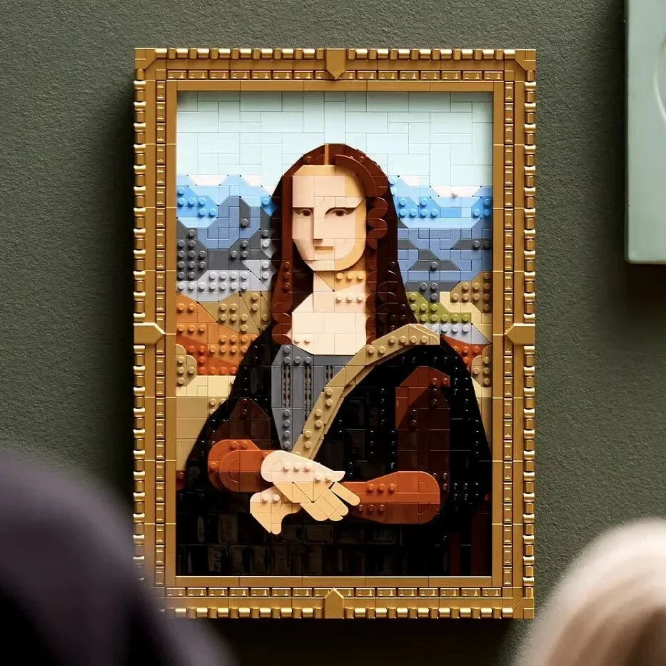 Фото 2024 Новое искусство 31213 Art Mona Lisa Строительные блоки Всемирно известная живопись 3D модель Сборка кирпичей Игрушки Рождественский подарок Домашний декор №4