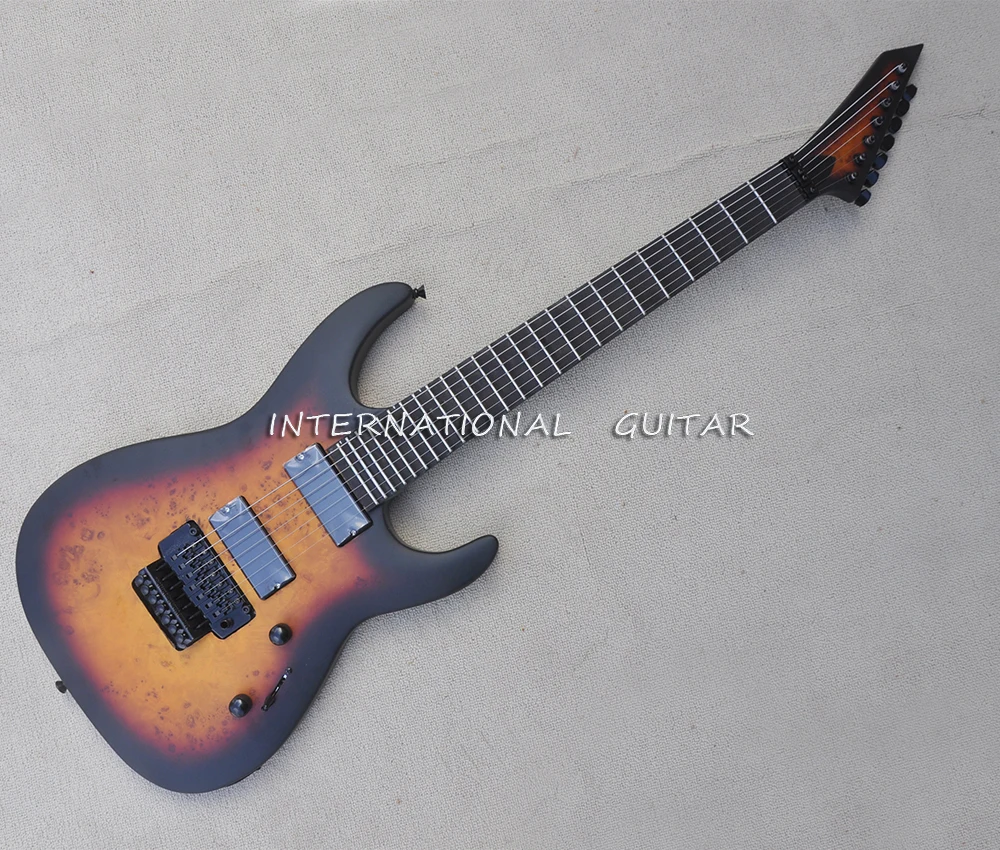 7-струнная электрогитара Tobacco Sunburst Floyd с винтом из клена, грифом из палисандра