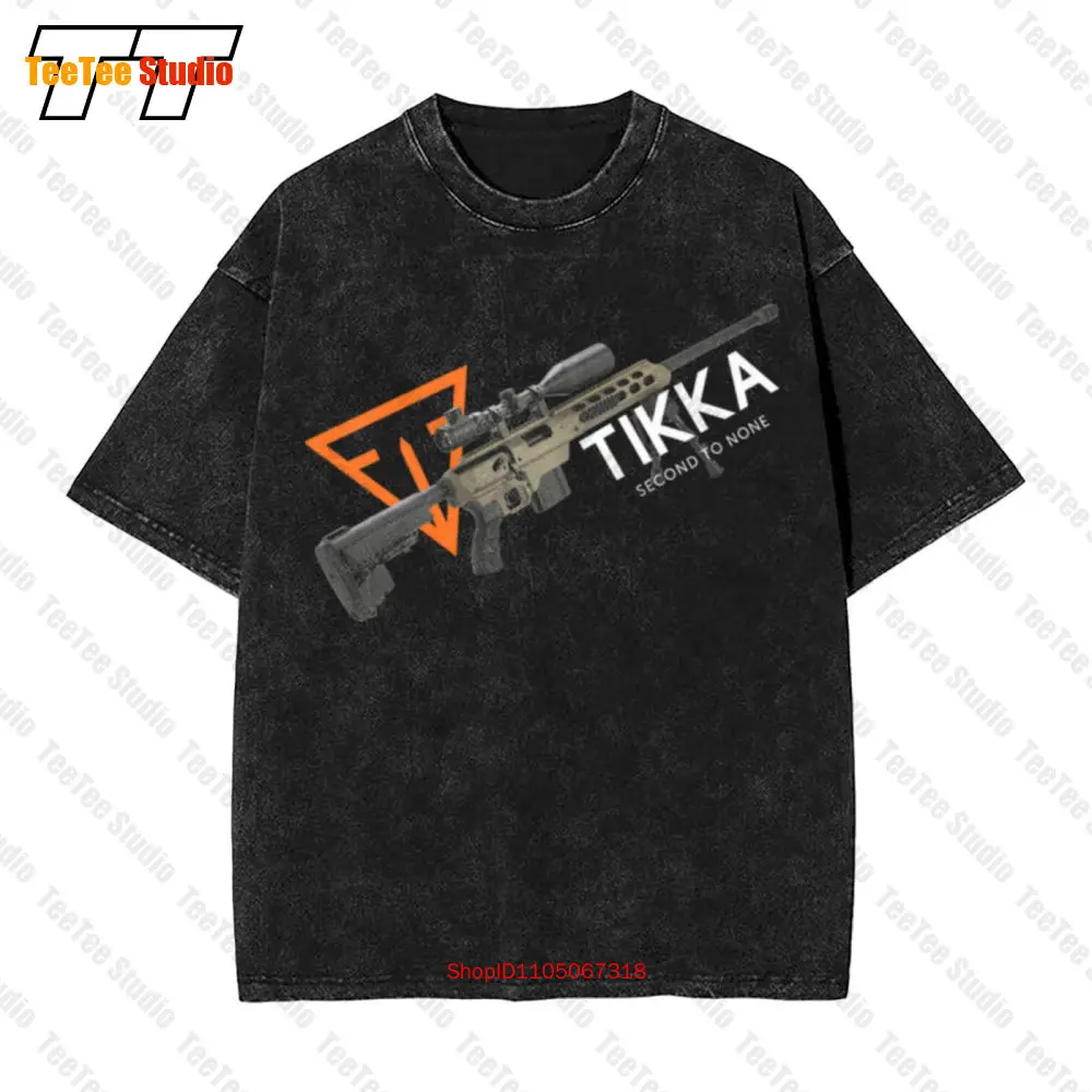 Винтажная футболка большого размера с логотипом Tikka T3 Tac21 Chassis Systems Sniper Rifle MJCE