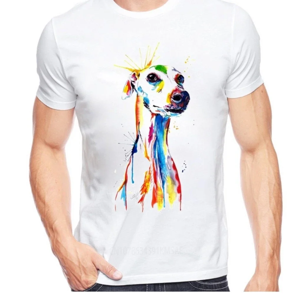 Футболка Greyhound/French Bulldog с изображением животных, дизайнерская футболка для мальчиков, большой Повседневный Топ для мопса с коротким рукавом, забавная Акварельная футболка