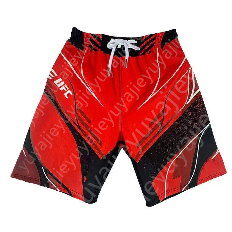 2025 Новый боксерский костюм UFC, мужские забавные шорты для экстремальных видов спорта, хит продаж, дышащие пляжные брюки с 3D принтом, большие повседневные брюки 4XL Шорты