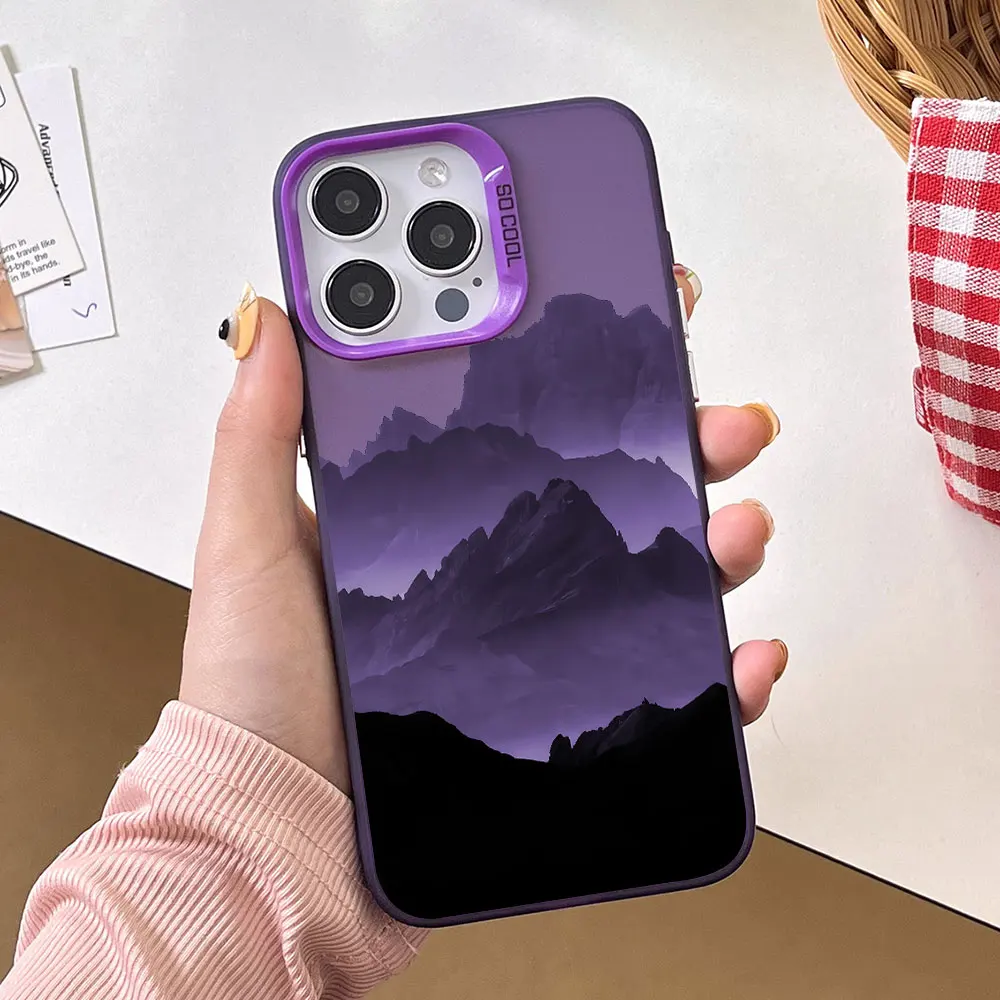 Простой чехол Far Mountain для Apple iPhone 11 16e 14 15 16 Plus 12 Pro 13 Mini XR X XS Max, противоударный чехол для телефона, уникальный бампер (art.: 3920cd9ded86d) - 3920cd9ded86d