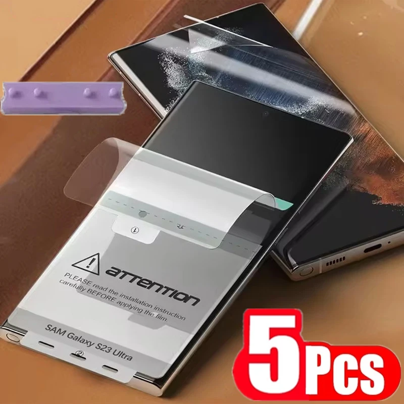 5 шт. полное покрытие из гидрогелевой пленки из ТПУ для Samsung Galaxy S25 S24 S23 S22 S21 S20 Note 20 Ultra S25 Plus S24 S23 FE