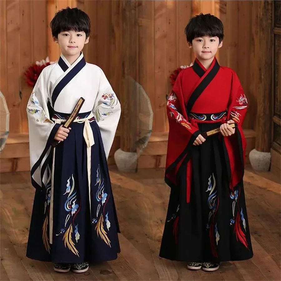 Traje de праздничный Hanfu para niños, платье chino para bebé, traje Tang de Año Nuevo, traje традиционный chino antiguo para niño