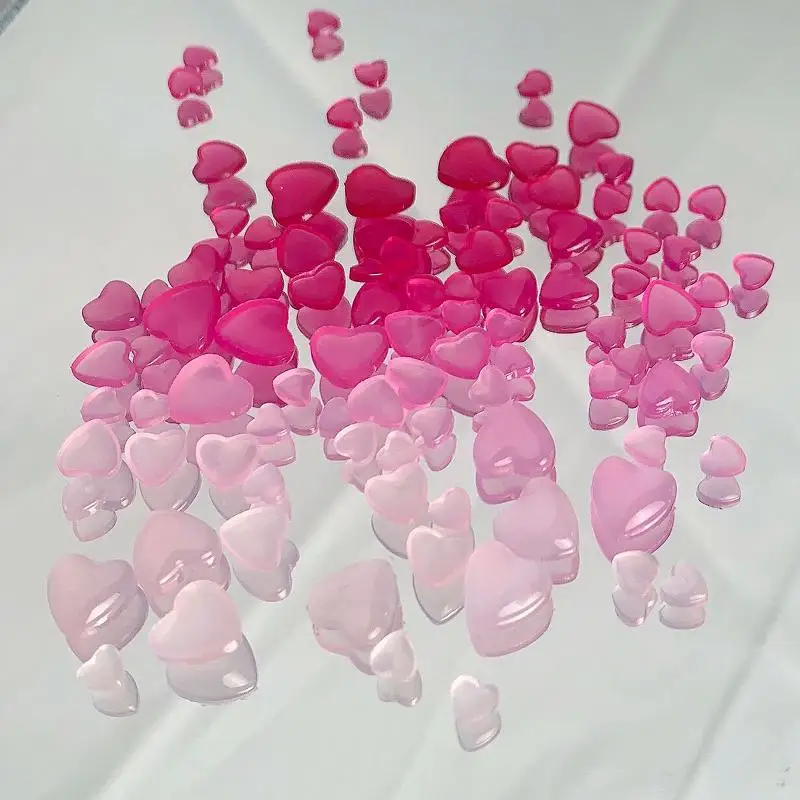 Фото Изменение цвета 3D художественный Декор милое Любовь Сердце прозрачная смола для ногтей Rhinstone для УФ ногтей аксессуары для ногтей №3