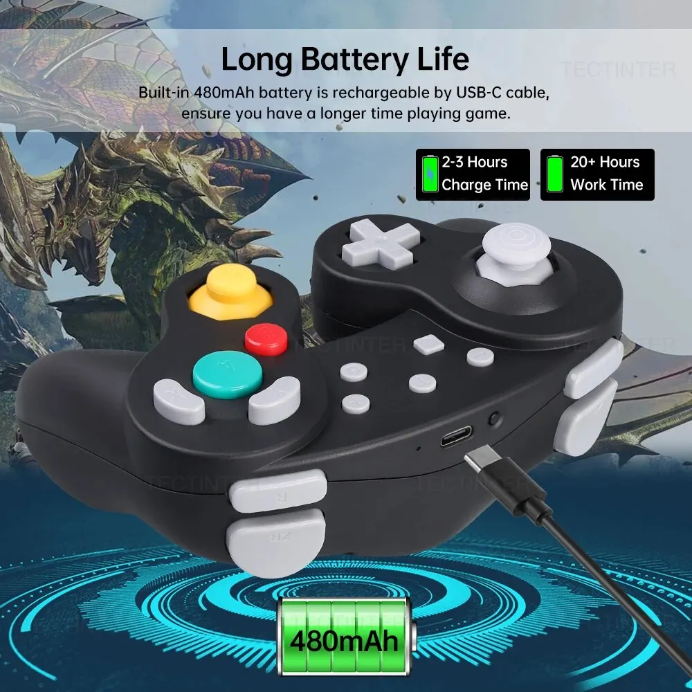Bluetooth геймпад беспроводной GC контроллер для переключателя Gamecube совместим с Nintendo SwitchLite контроллер для ПК джойстик (art.: 3920c3b0cc2a4) - 3920c3b0cc2a4