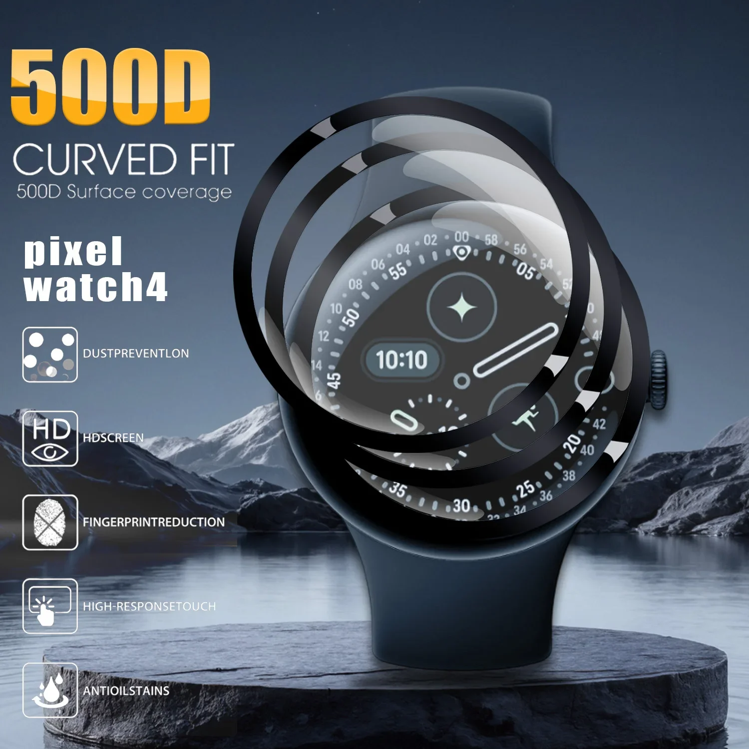 Фото Для Google Pixel Watch 4 3 2 3D изогнутая защитная пленка для экрана, полное покрытие, мягкая пленка против царапин для Pixel Watch4 Watch3 41/45 мм Watch2 №2