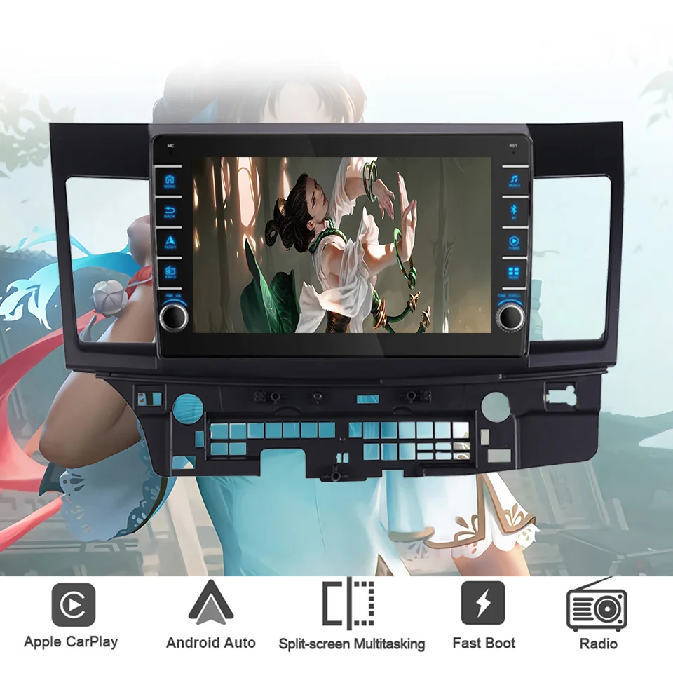 Фото Для Mitsubishi Lancer 2007-2012 автомобильное радио аудио мультимедиа видео музыкальный плеер HU GPS навигация Android 13 Автомобильная интеллектуальная система №2