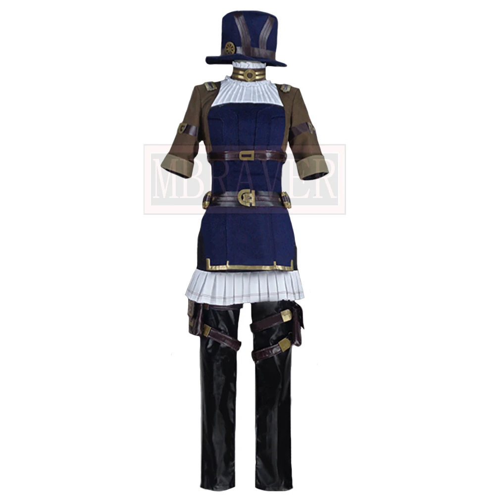 Игра LOL the Sheriff of Piltover Pulsefire Кейтлин Косплей Костюм Хэллоуин Рождественская форма на заказ любой размер
