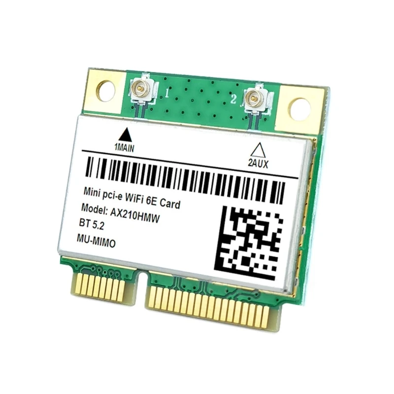Фото WiFi6E AX210HMW Mini PCI-E Wi-Fi-карта Bluetooth-совместимый беспроводной адаптер 5,2 для сетевой карты AX210 AX210 №4