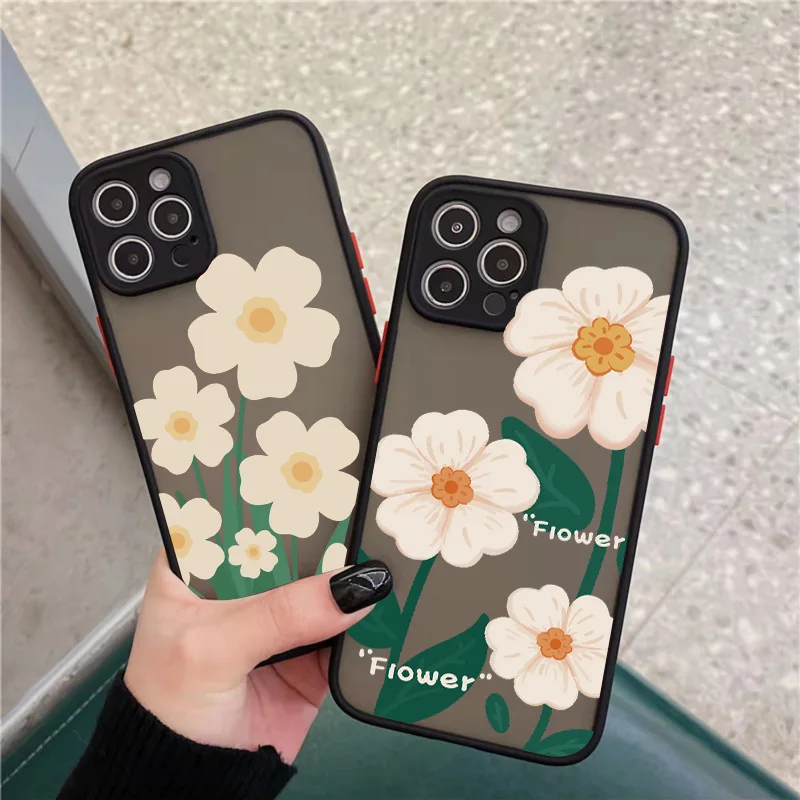 Фото Чехол для телефона с сухими цветами для iphone 11 12 13 mini Pro Max XR X XS Max 7 8 plus SE 2020, жесткие противоударные Чехлы для задней панели, чехол №2