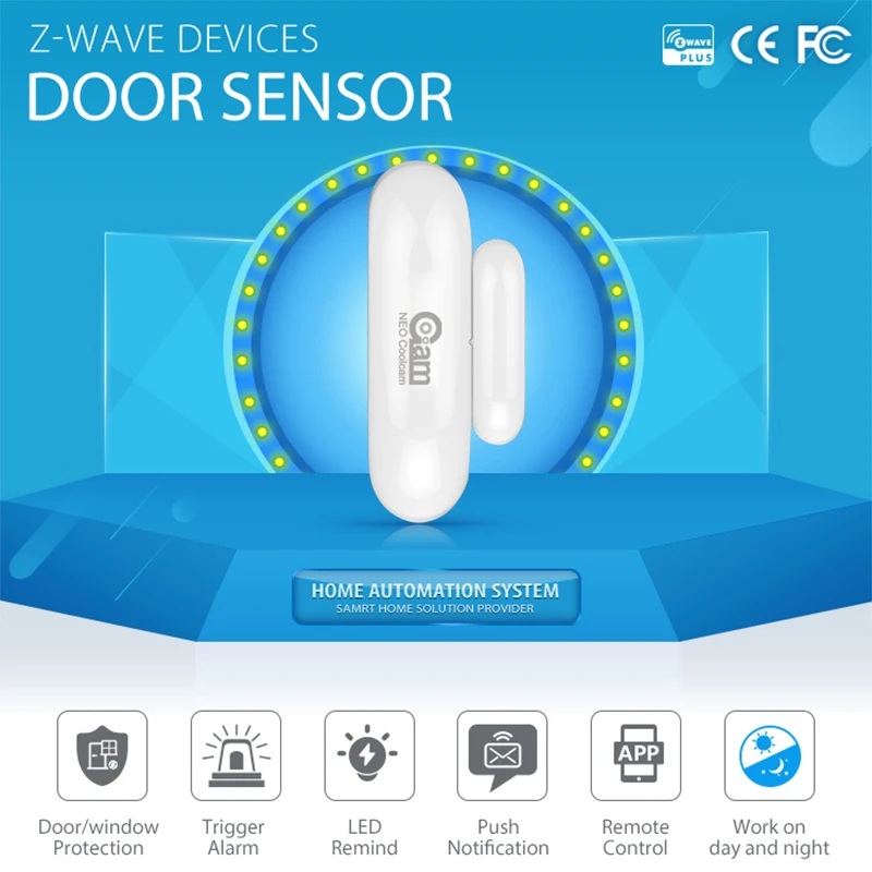 Фото NEO Z-Wave Plus Датчик двери и окна Датчик автоматизации ЕС 868,4 МГц/908,4 МГц/921,4 МГц Совместимость с Z wave 300 500 Series №4
