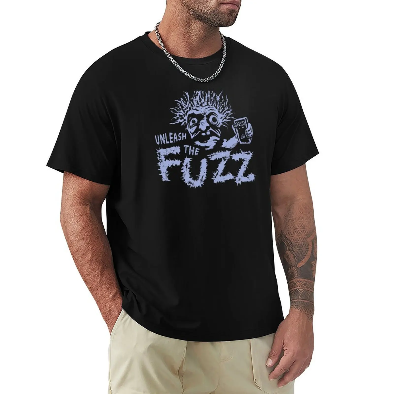 Футболка Unleash the Fuzz, футболки на заказ, роскошная одежда, одежда для лабу на день Святого Валентина, синяя архая мужская мода