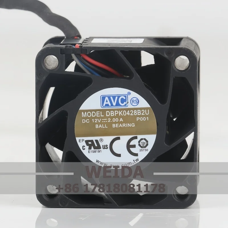 Корпусный вентилятор, новый вентилятор AVC 4 см, 4028, 12 В постоянного тока, 1,20 А, вентилятор охлаждения сервера с двойным шарикоподшипником DBPG0428B2U 40*40*28 мм