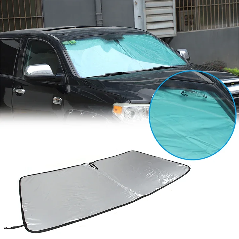 Солнцезащитный козырек на лобовое стекло для Toyota Tundra 2007-2021, солнцезащитный козырек на лобовое стекло, Серебряная лента, аксессуары для интерьера