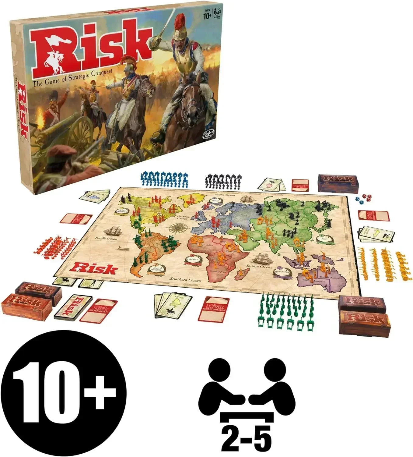 Фото Настольная Игра «Риск» — Стратегическая Игра Для 2–5 Игроков. Подходит Для Подростков №2