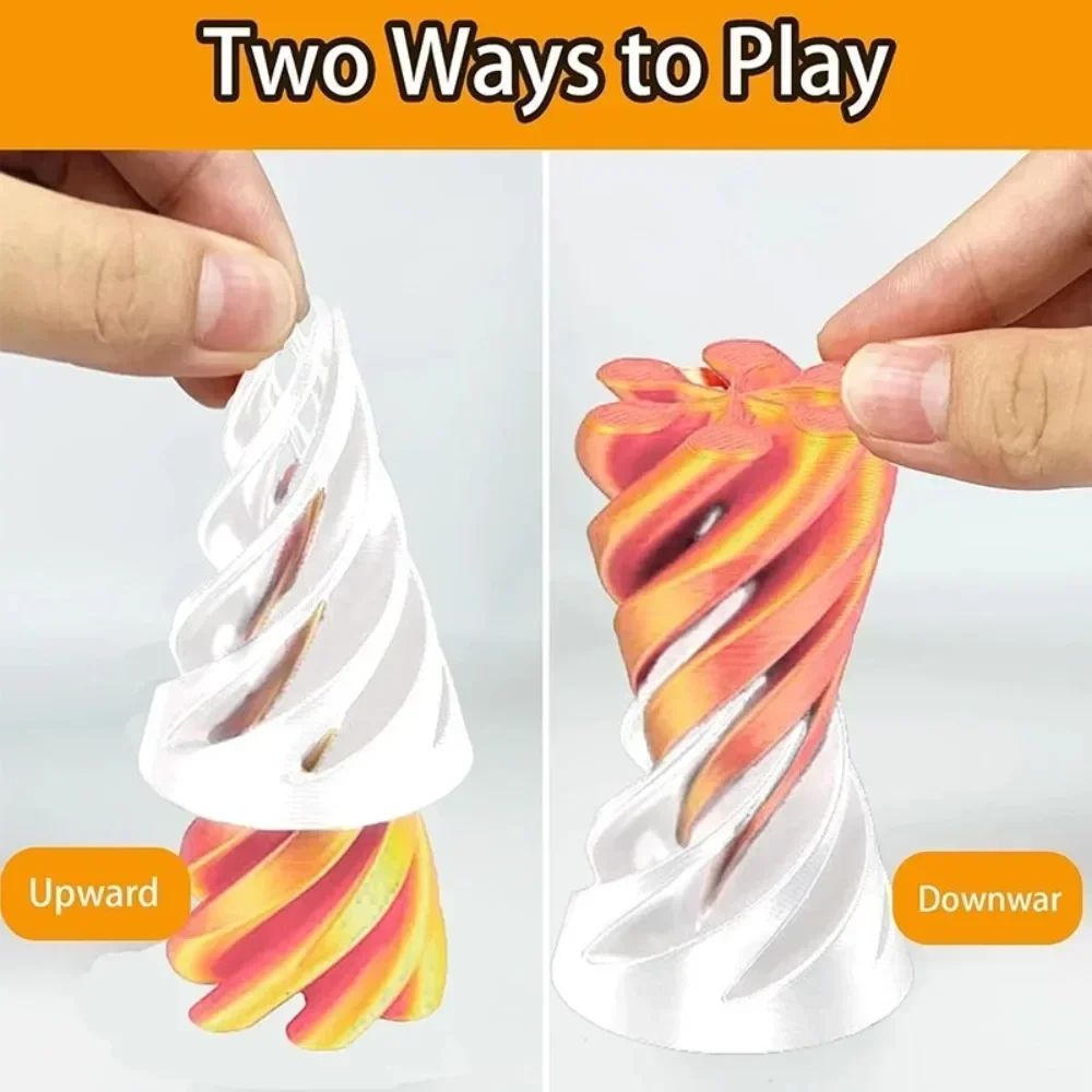 Фото Коллекционная 3D-печатная 3D-украшенная игрушка с эффектом иллюзии, мини-размер, мини-игрушка Vortex, игрушка-игрушка с нитью и иллюзией, игрушка-непоседа №4