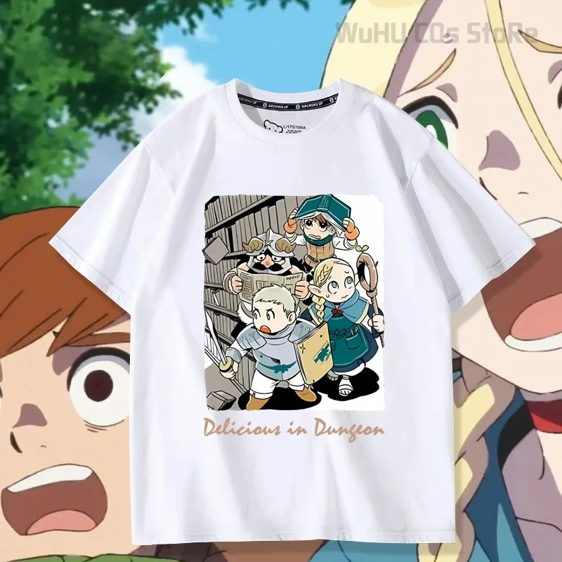 Lili 123Delicious In Dungeon Meshi Laios Touden футболки «Смерть» мужская/женская одежда унисекс Falin косплей хлопковая футболка с рисунком
