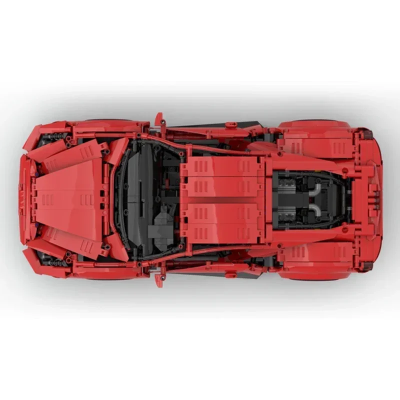 Фото YcmocBricks Moc строительные блоки суперкар модель серии Speed Champion 488GTB технологические кирпичи DIY игрушки для детей подарки для детей №4