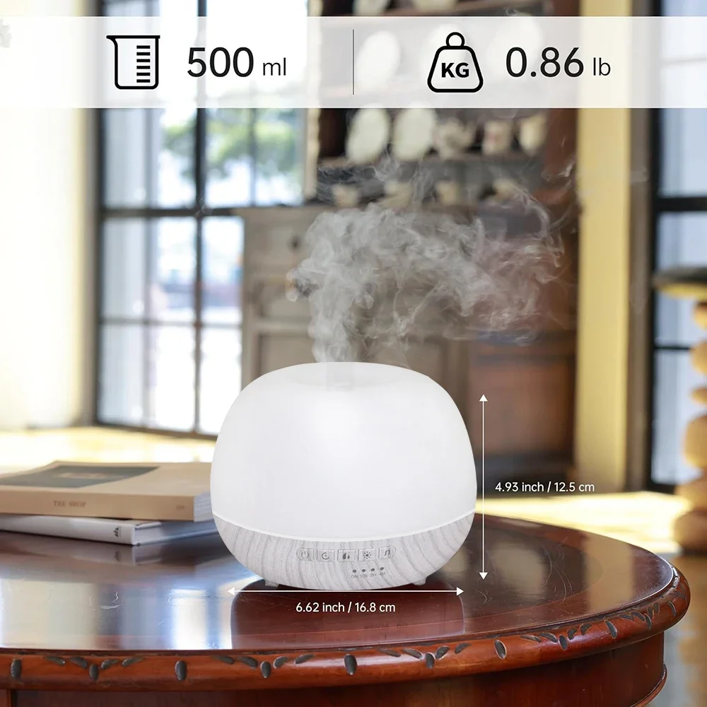 Фото Приложение Smart Wi-Fi для диффузора эфирного масла и голосовое управление, совместимое с увлажнителем для ароматерапии Alexa 500 мл для домашнего офиса №3