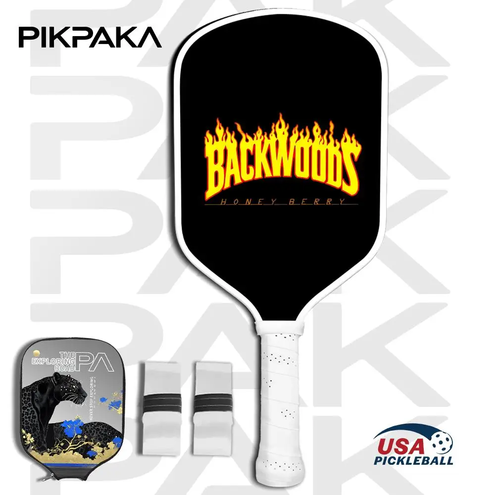 Набор весла Pickleball, легкая ракетка из стекловолокна, 13 мм, сотовый сердечник, одобренная USAPA для Power and Spin Cool B_BackwooDS