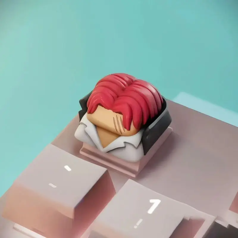 Фото One Piece's new Shanks Luffy Roronoa Zoro Sanji персонализированная 3D механическая клавиатура колпачок мультфильм праздничный подарок аниме периферийные устройства №3