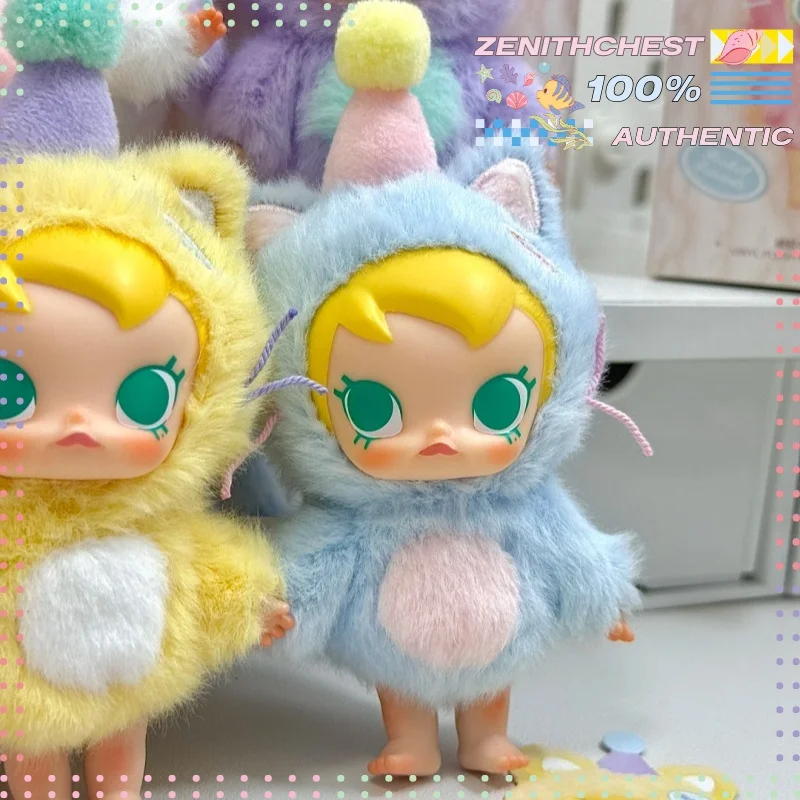 Фото Аутентичные POP MART Baby Molly Pocket Friends Series слепая коробка плюшевый кулон портативные очаровательные украшения для брелка идеальный подарок №2