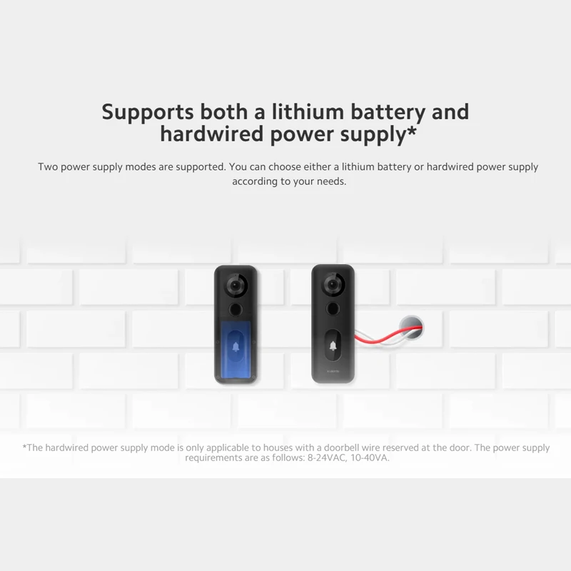 Умный дверной звонок Xiaomi 3S 2K Ultra HD ночного видения, 5000 мАч, длинный аккумулятор, AI, распознавание человека 180 °   Умный дверной звонок с сверхшироким просмотром (art.: 3920ce4350700) - 3920ce4350700
