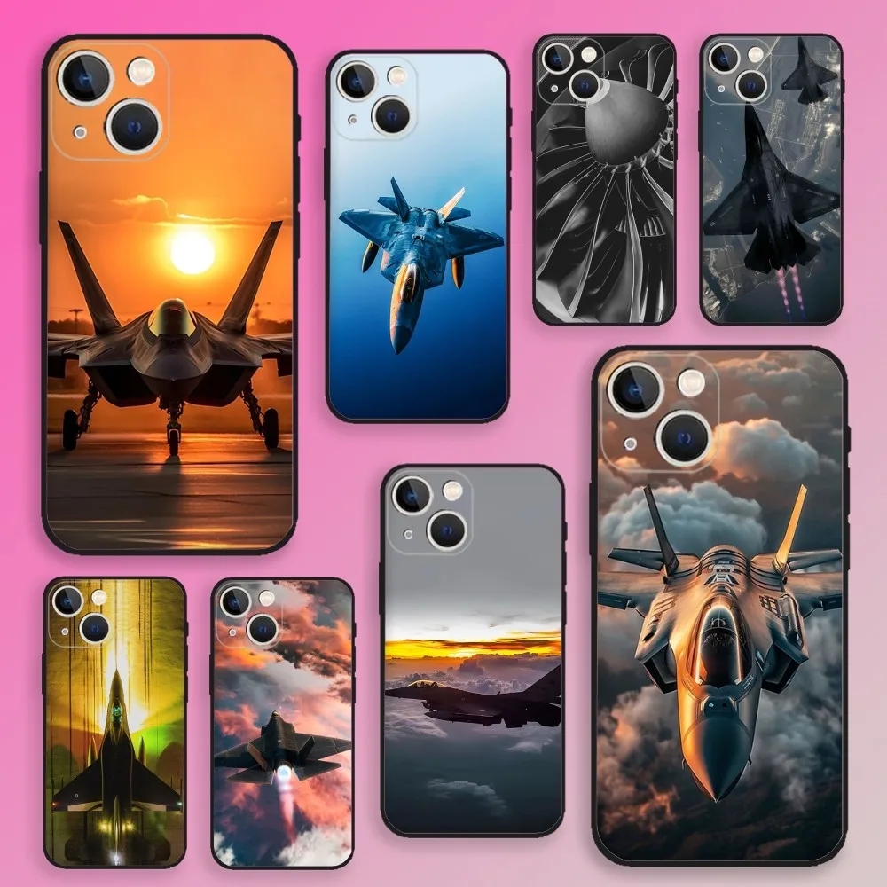 Чехол для телефона «Истребитель-стребитель» для iPhone 16,15,14,13,12,11, Plus, Pro Max, XS, X, XR, SE, Mini, 8,7, мягкий силиконовый черный чехол