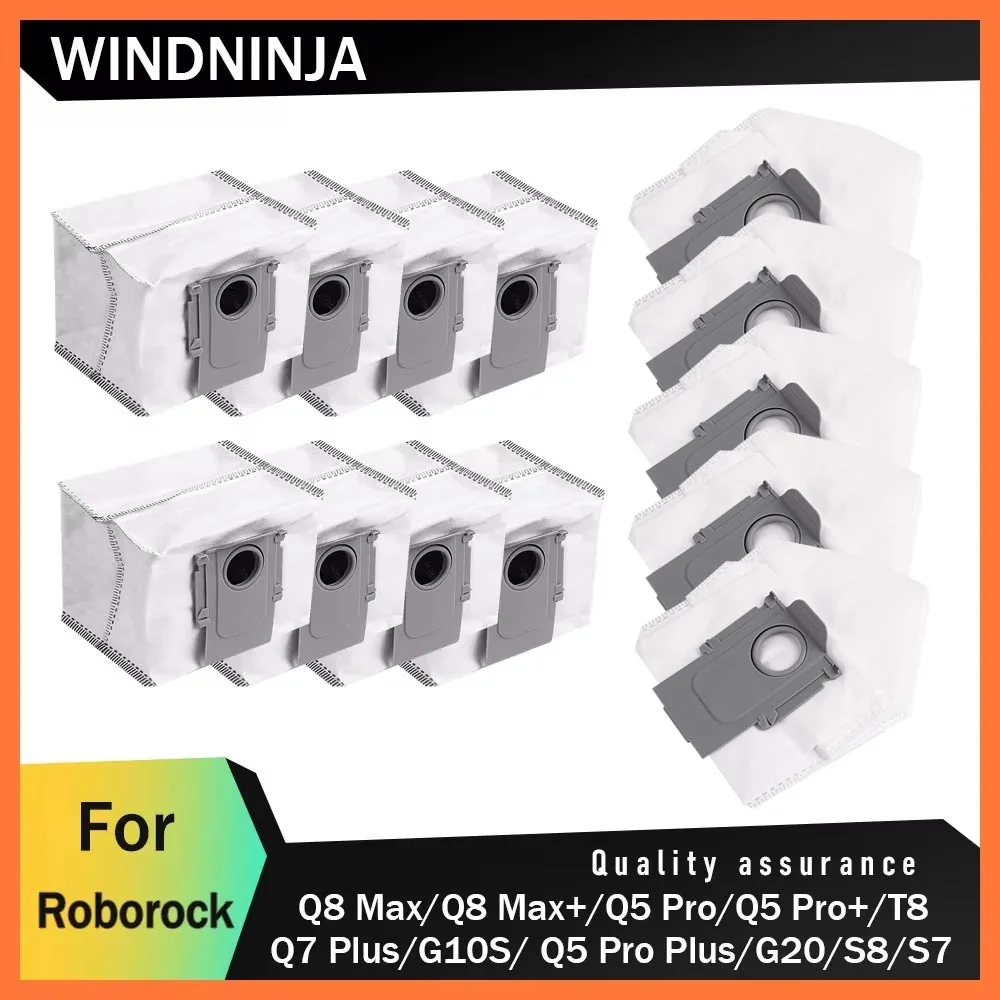 Мешки для пыли для пылесоса Roborock S7/S7 MAXV ULTRA/S8/Q5 Pro/Q7Plus/Q7Max/Q7/Q7+/Q8 Max/Q8 Max+/Q8 Max Plus/G10S/T8 PLUS/G20