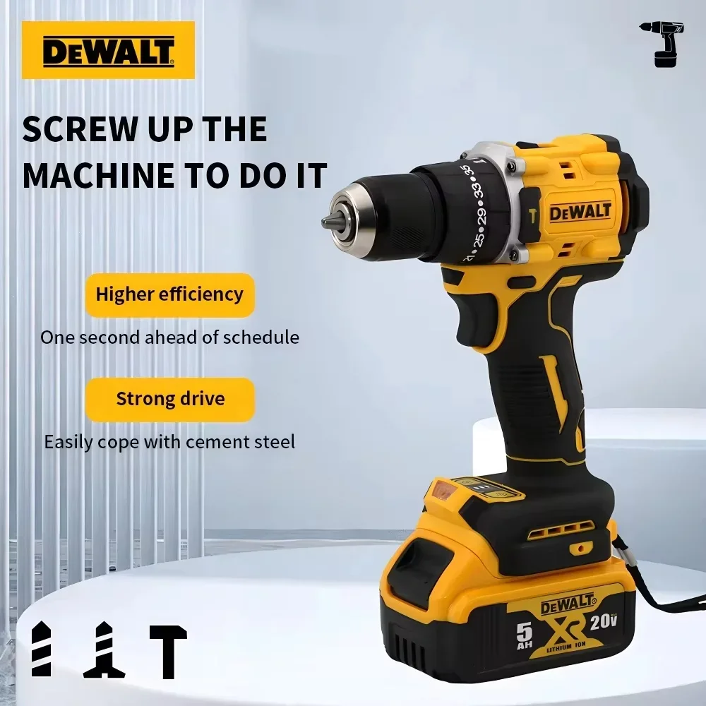 Фото Dewalt DCD800 2000 об/мин аккумуляторная ударная дрель 1/2 дюйма бесщеточная электрическая отвертка литиевый электрический инструмент для батареи Dewalt 20 В №3