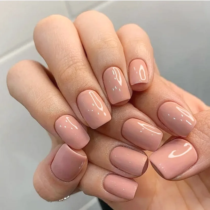 Накладные ногти однотонные винно-красные, 24 шт., Короткие квадратные накладные ногти, простые съемные Готовые накладные ногти с полным покрытием (art.: 3920c4aba7a30) - 3920c4aba7a30