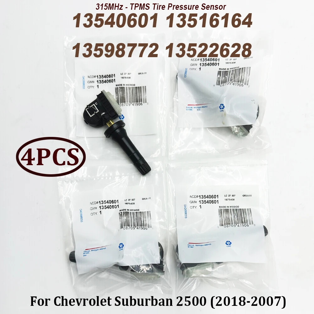 4 шт. 13540601 315 МГц TPMS датчик давления в шинах 13516164 13598772 13589597 13522628 для Φ C-hevy B-uick C-adопределение