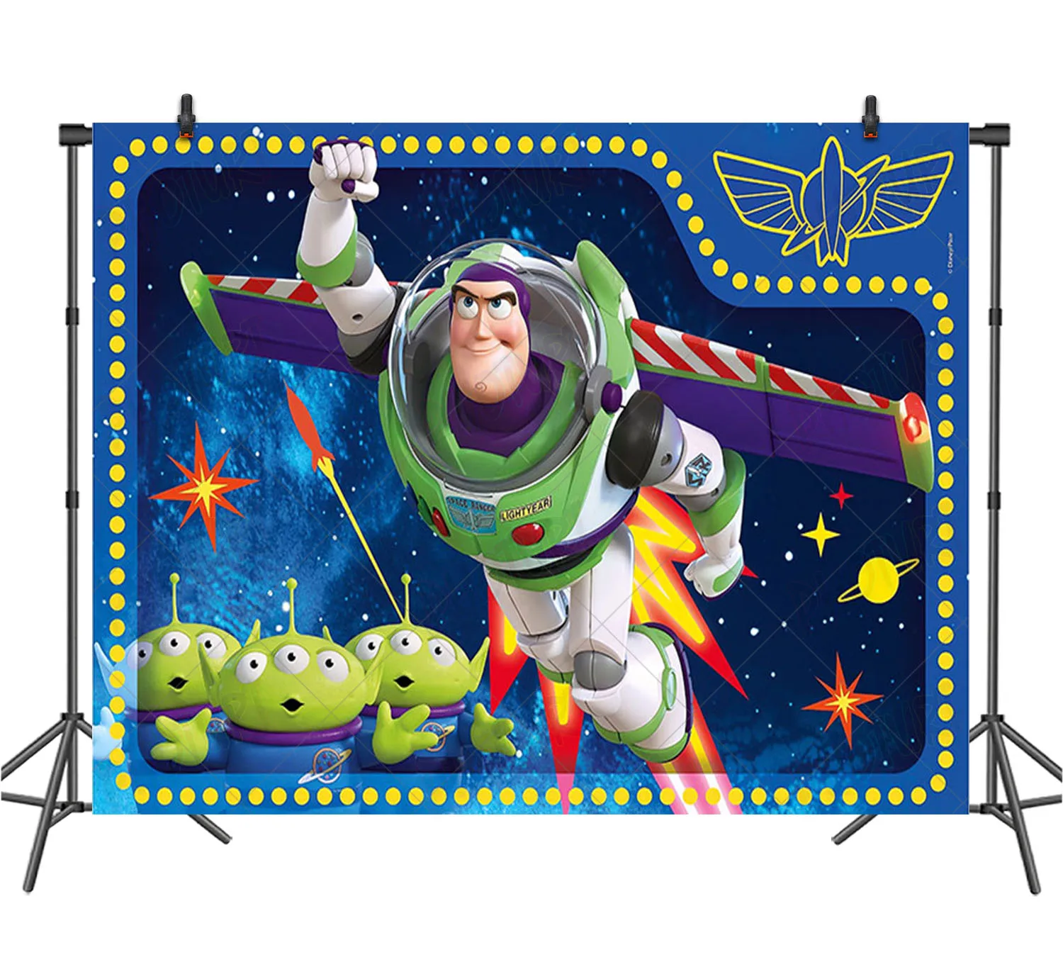 Фото Disney Toy Story Buzz Lightyear Backdrop Kids Birthday Background Cow Boy Polyester Vinyl Photo Studios Decoration Props №2