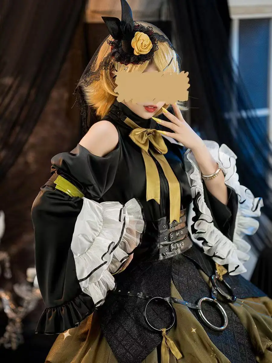 Фото Косплей Kagaminee Rinn x Rascal Collab Witchh Gothicc, карнавальный костюм на Хэллоуин, горячая распродажа №2