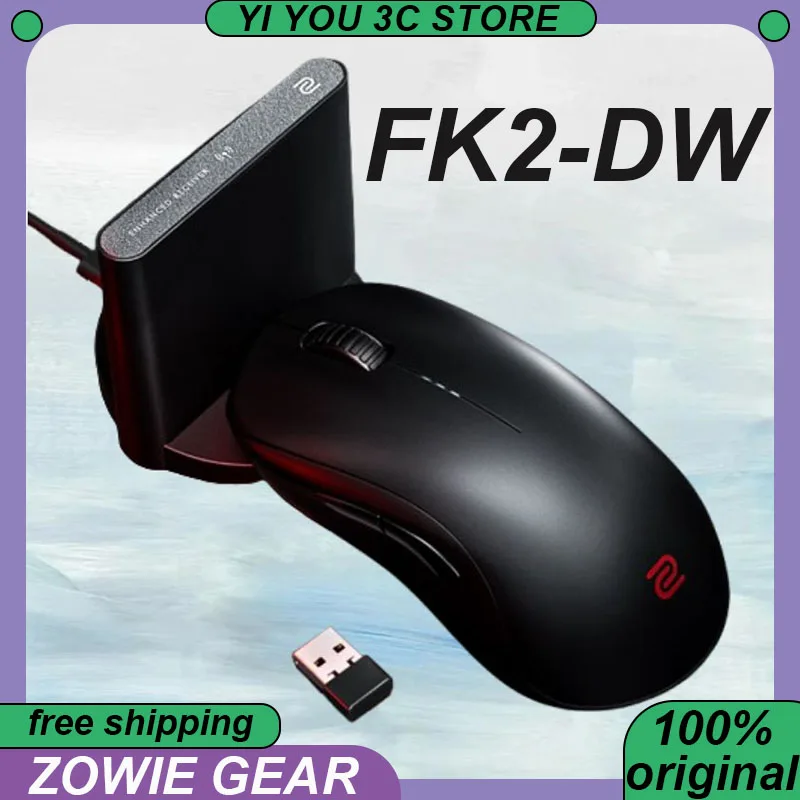 Беспроводная мышь ZOWIE GEAR FK2-DW, защита от помех, симметричная эргономичная мышь для рук 2,4G 3950 сенсор 4 кГц, компьютерные аксессуары, подарок