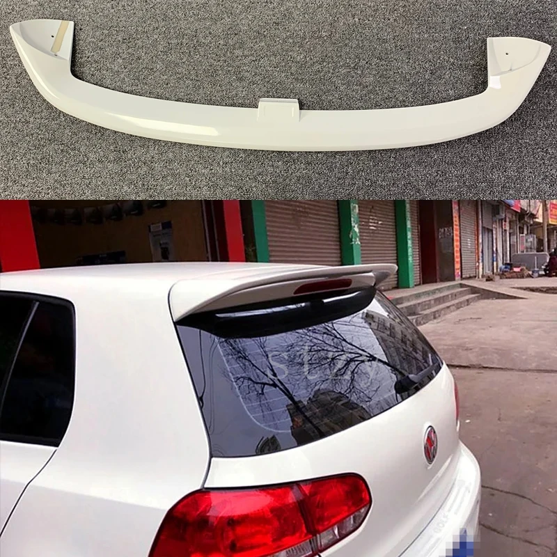 Спойлер для Volkswagen GOLF 6, 2010-2013 mk6, высококачественный АБС-материал, заднее крыло автомобиля, праймер, цвет, задний спойлер