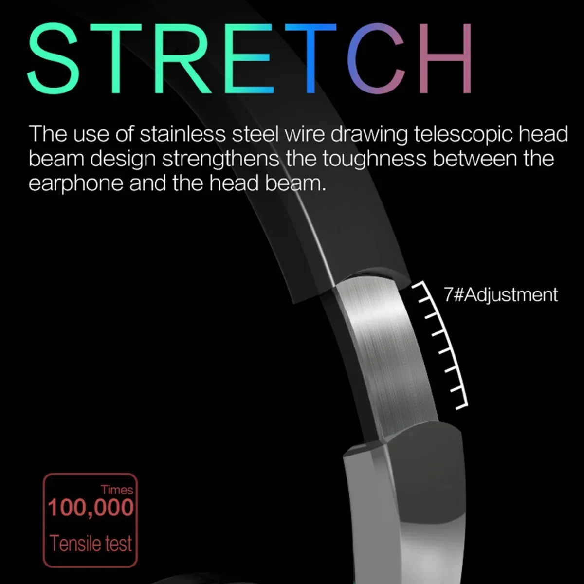 Фото Складная беспроводная Bluetooth-гарнитура с микрофоном, стереозвуком, RGB-подсветкой, мягкими наушниками для игровой музыки №4