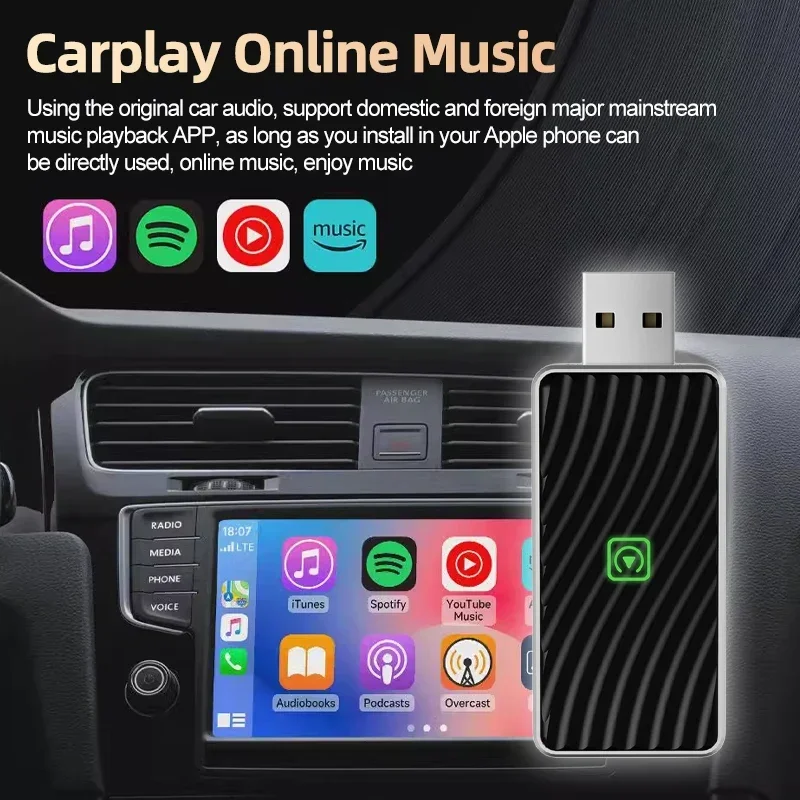 Фото 5G WiFi Mini 2in1 Type-C/USB Plug & Play Ai Box Проводной для беспроводного авто Android CarPlay и автомобильные аксессуары для Kia Sorento №4
