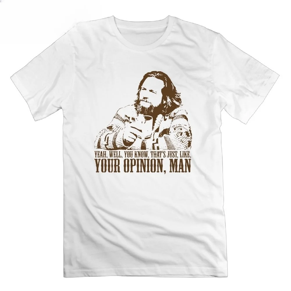 Футболка с коротким рукавом The Big Lebowski, уникальная Хлопковая мужская футболка с круглым вырезом