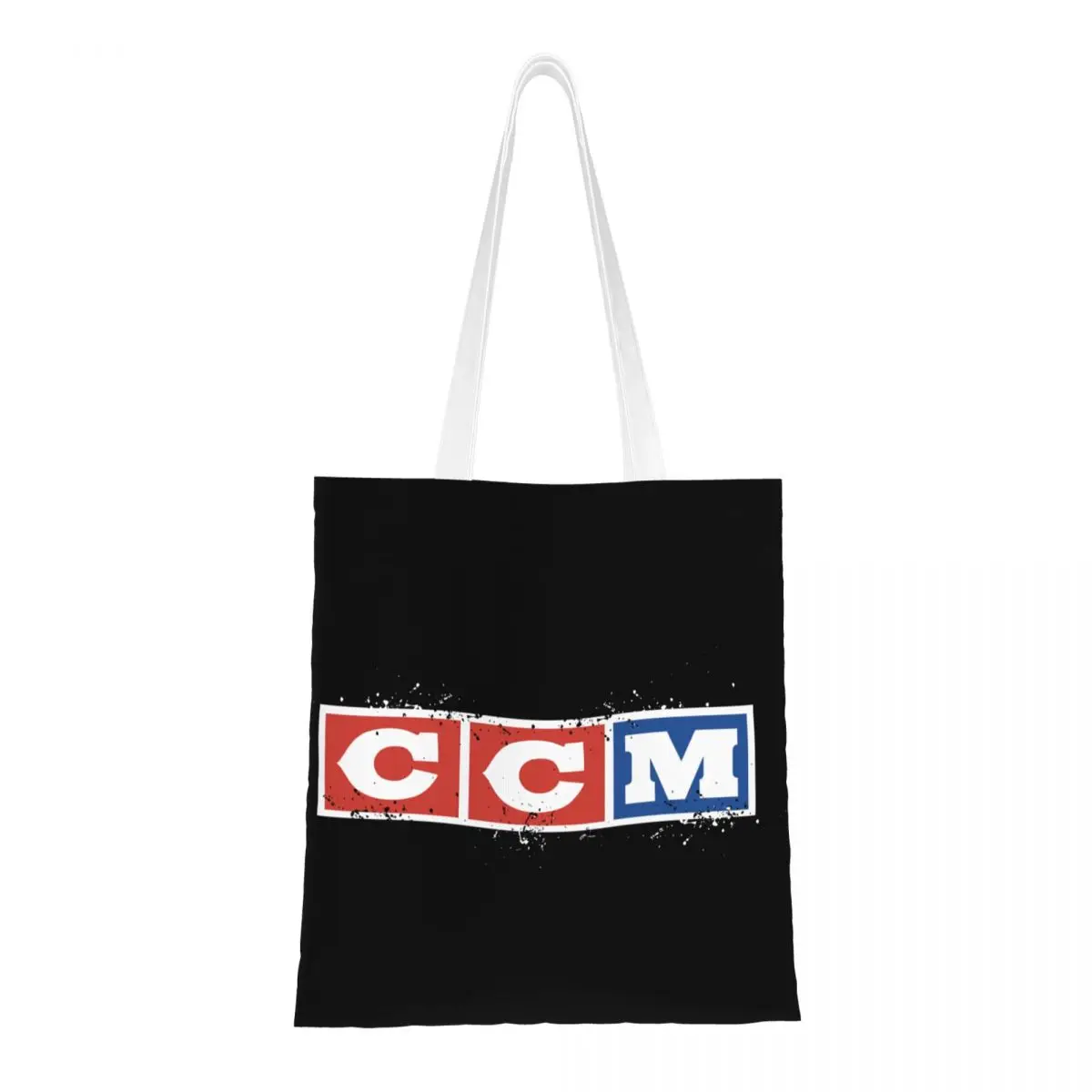 Пользовательские CCM Канада Логотип Хоккейные Бакалея Сумки для покупок Женская модная парусиновая сумка-шоппер на плечо Сумки большой вместимости