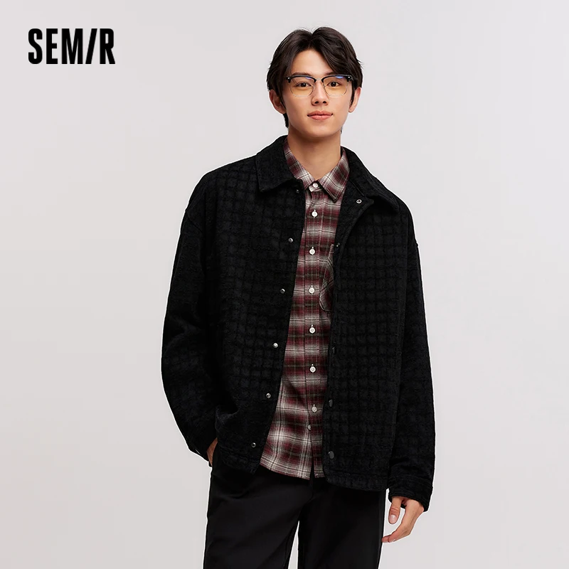 Куртка Semir Мужская, новинка зимы 2024, джинсовое пальто, текстурная синель, трендовая куртка, крутая куртка
