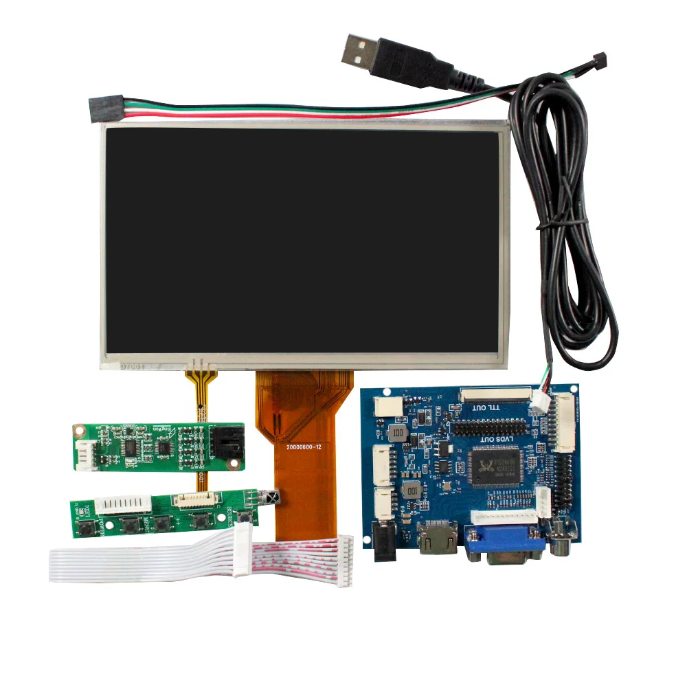 Плата контроллера ЖК-дисплея HD-MI VGA AV и 7-дюймовый резистивный сенсорный ЖК-дисплей AT070TN92 (art.: 3920cd23e4289) - 3920cd23e4289