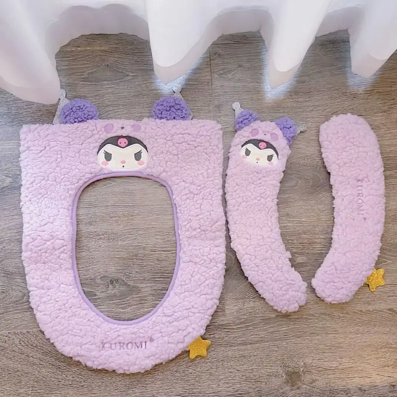 Фото Sanrios милый коврик для унитаза Hello Kittys Kawaii подушка новый стиль домашняя мода хит продаж креативные удобные домашние элитные подарки №3