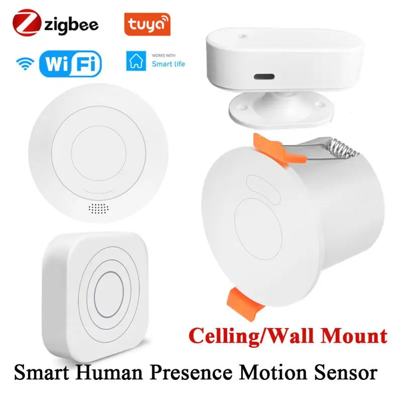 Датчик движения Tuya ZigBee/Wi-Fi, 5,8/24 ГГц