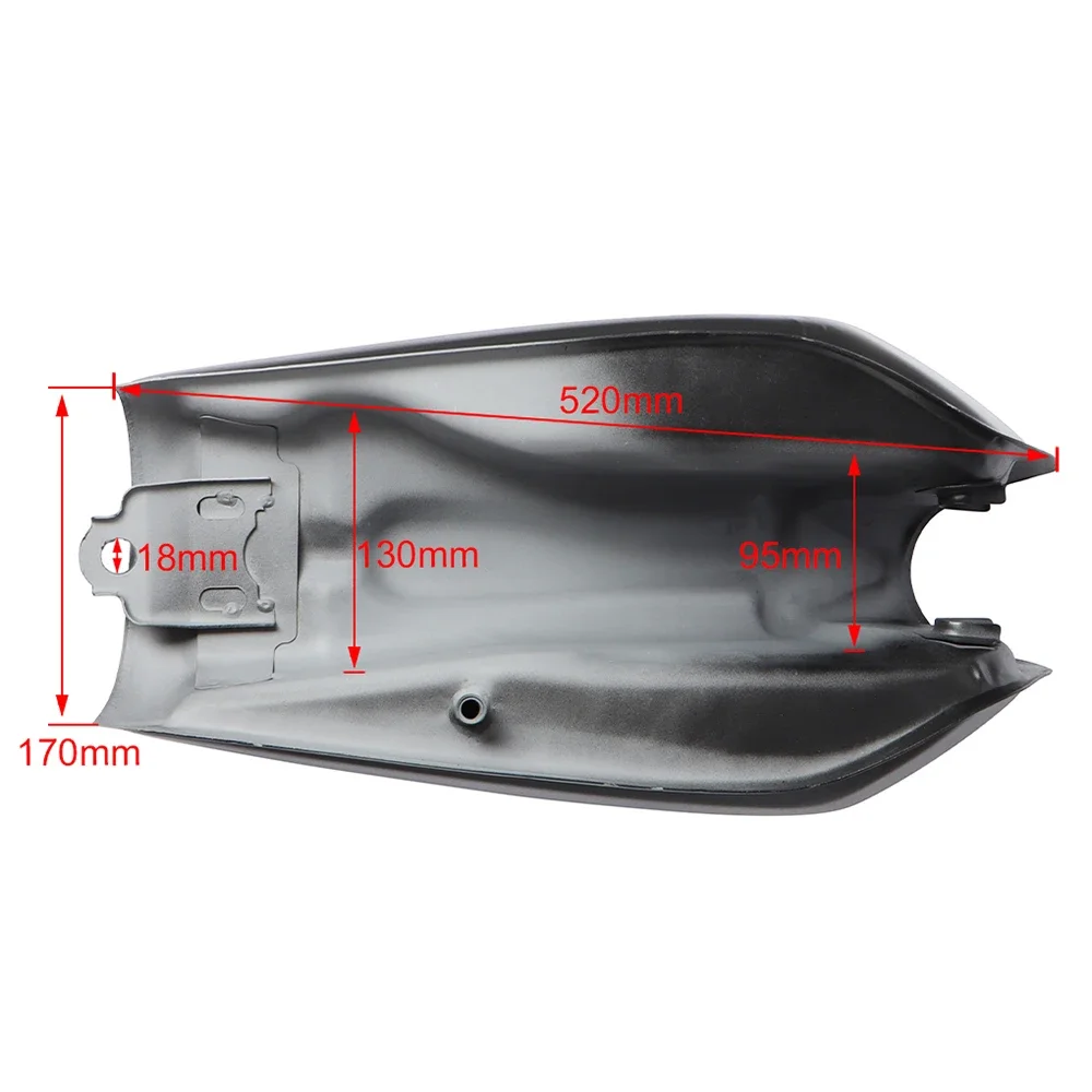 Фото Модифицированный топливный бак мотоцикла для Honda Haojue Suzuki Lifan Cafe Racer CG125 CG150 9L/2,4Gal Petro Oil Metal Box с крышкой/тап №3