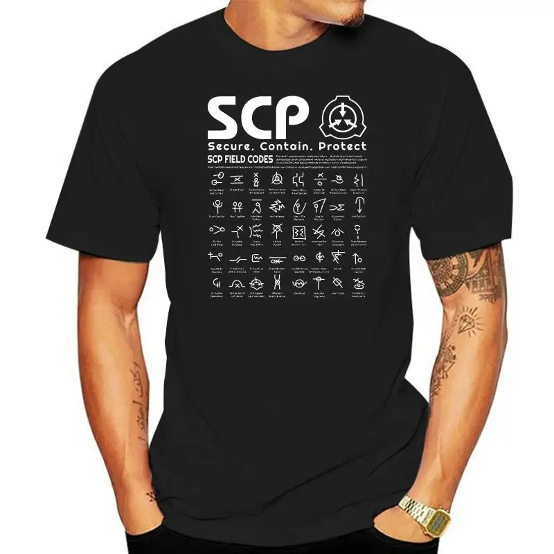 Scp Field Codes T Shirt  Direct From Men T Shirt 2022 Summer 100% Cotton Casual Short Sleeve Tops Tee  T Shi