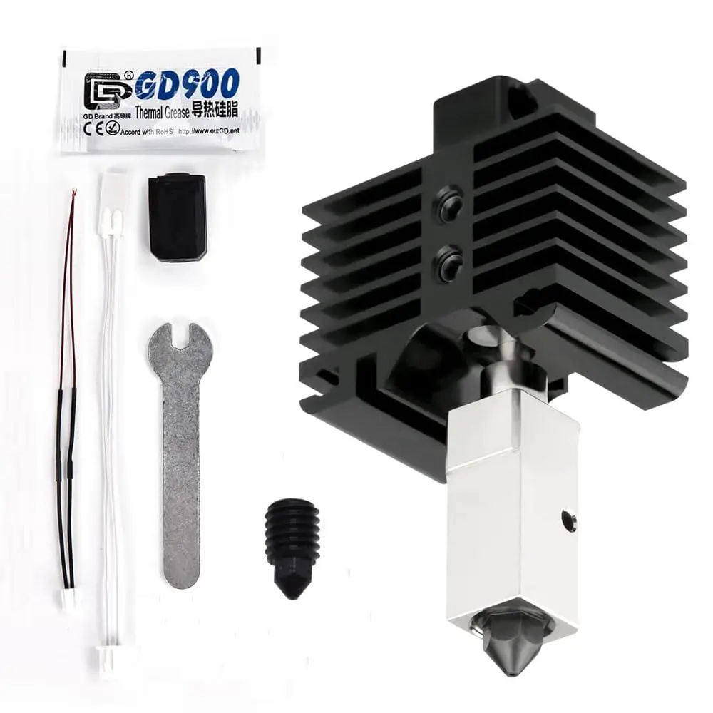 Углеродная сборка Hotend X1 со съемной закаленной сталью, сопло 0,4 мм для 3D принтеров серии Bambu Labs X1 P1